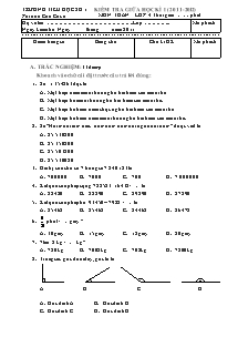 Đề thi giữa học kì I Toán, Tiếng việt Lớp 4 - Năm học 2011-2012 - Trường Tiểu học số 1 Chợ Chùa