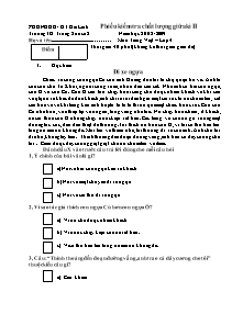 Đề thi giữa học kì II Tiếng việt Lớp 4 - Năm học 2008-2009 - Trường Tiểu học Trung Sơn số 2