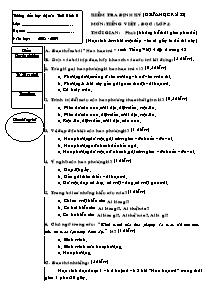 Đề thi giữa học kì II Tiếng việt Lớp 4 - Năm học 2009-2010 - Trường Tiểu học Thới Bình B