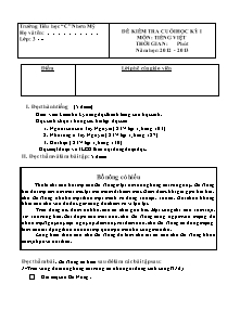 Đề thi học kì I Toán, Tiếng việt Lớp 3 - Đề 3 - Năm học 2012-2013 - Trường Tiểu học C Nhơn Mỹ