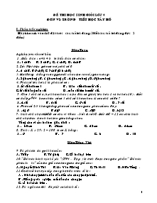 Đề thi học sinh giỏi Các môn Lớp 4,5 - Trường Tiểu học Tây Hồ