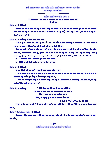 Đề thi học sinh giỏi cấp huyện Toán, Tiếng việt Lớp 4 - Năm học 2006-2007