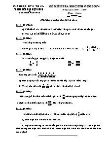 Đề thi học sinh giỏi môn Toán Lớp 4 - Năm học 2008-2009 - Trường Tiểu học Điệp Nông