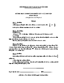 Đề thi học sinh giỏi năng khiếu huyện Toán Lớp 4 - Phòng GD&ĐT Cẩm Khê