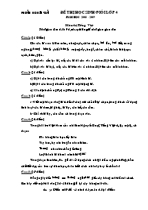 Đề thi học sinh giỏi Tiếng việt Lớp 4 - Năm học 2008-2009 - Phòng GD&ĐT Bỉm Sơn