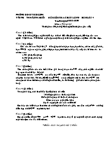 Đề thi học sinh giỏi Tiếng việt Lớp 4 - Năm học 2008-2009 - Trường Tiểu học Hải Thái số 1