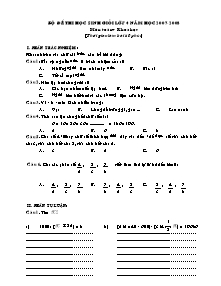 Đề thi học sinh giỏi Toán, Khoa học Lớp 4 - Phan Thị Hương