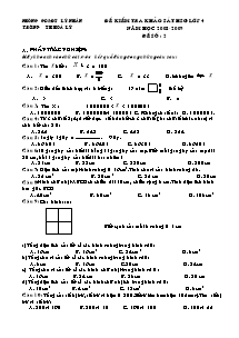 Đề thi học sinh giỏi Toán Lớp 4 - Năm học 2008-2009 - Trường Tiểu học Hòa Lý