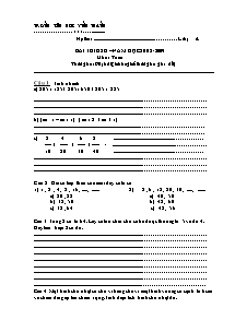 Đề thi học sinh giỏi Toán Lớp 4 - Năm học 2008-2009 - Trường Tiểu học Vĩnh Thành