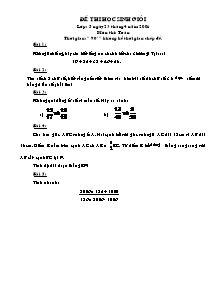 Đề thi học sinh giỏi Toán Lớp 5 - Năm học 2005-2006