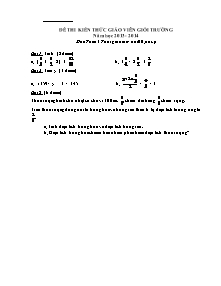 Đề thi kiến thức giáo viên giỏi cấp trường Toán Lớp 4 - Năm học 2013-2014