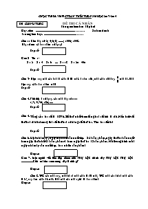 Đề thi Olympic môn Toán tuổi thơ Lớp 4 - Năm học 2013-2014