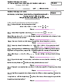 Đề thi Olympic Toán tuổi thơ cấp trường Lớp 4 - Năm học 2012-2013 - Trường Tiểu học Vân Diên 1