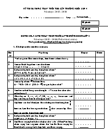 Đề thi Olympic Toán tuổi thơ Lớp 4 - Năm học 2013-2014 - Trường Tiểu học Nghĩa Xuân 1