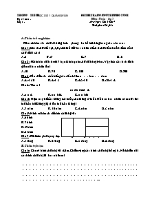 Đề thi trạng nguyên nhỏ tuổi Các môn Lớp 3 - Năm học 2013-2014 - Trường Tiểu học số 1 Quảng Văn