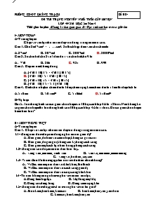 Đề thi trạng nguyên nhỏ tuổi Các môn Lớp 4 - Năm học 2013-2014 - Phòng GD&ĐT Quảng Trạch