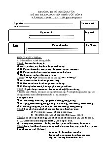 Đề thi trạng nguyên nhỏ tuổi Các môn Lớp 4 - Năm học 2013-2014 - Trường Tiểu học số 1 Quảng Văn