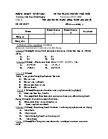 Đề thi trạng nguyên nhỏ tuổi Lớp 4 - Năm học 2013-2014 - Trường Tiểu học Thanh Lạng