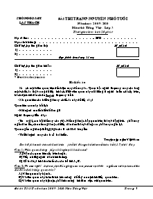 Đề thi trạng nguyên nhỏ tuổi Tiếng việt Lớp 3 - Năm học 2009-2010 - Phòng GD&ĐT Lập Thạch