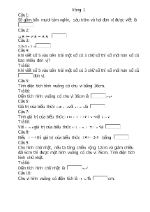 Đề thi Violympic môn Toán Khối 4 vòng 1