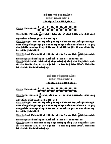 Đề thi vô địch lần 4 môn Toán Lớp 4