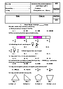 Đề và đáp án kiểm tra cuối học kì II Toán Khối 4