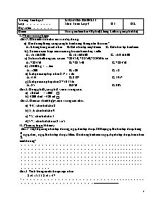 Đề và đáp án kiểm tra học kì I Các môn Lớp 4 - Năm học 2009-2010