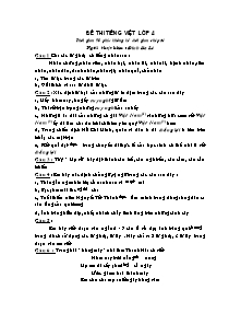 Đề và đáp án kiểm tra Tiếng việt Lớp 4 - Đinh Ba Lê