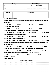 Đề và đáp án thi chọn học sinh giỏi môn Toán Khối 4 - Năm học 2013-2014