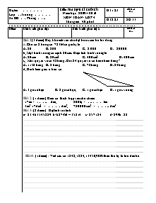 Đề và đáp án thi cuối học kì I Toán, Tiếng việt Lớp 4 - Năm học 2009-2010