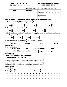 Đề và đáp án thi cuối học kì II môn Toán Khối 4