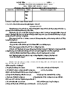 Đề và đáp án thi cuối học kì II môn Toán Lớp 4 - Năm học 2013-2014