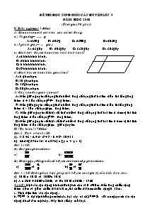 Đề và đáp án thi học sinh giỏi cấp huyện môn Toán Lớp 4 - Năm học 2008-2009