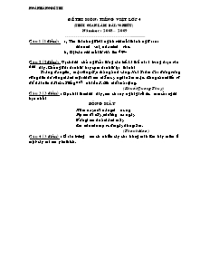 Đề và đáp án thi học sinh giỏi cấp huyện môn Toán, Tiếng việt Lớp 4 - Năm học 2008-2009