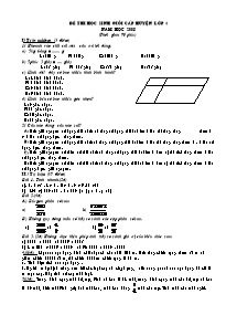 Đề và đáp án thi học sinh giỏi cấp huyện Toán Lớp 4 - Năm học 2008-2009