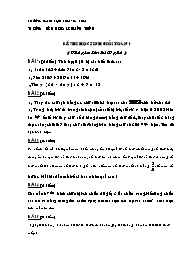 Đề và đáp án thi học sinh giỏi Toán Lớp 4 - Trường Tiểu học Lê Mạnh Trinh