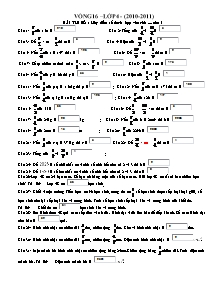 Đề và đáp án thi Violympic môn Toán Lớp 4 vòng 16 - Năm học 2010-2011