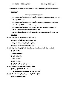 Giáo án Bồi dưỡng học sinh giỏi Lớp 3 - Chủ đề 2: Dãy số và một số bài toán liên quan đến dãy số - Đỗ Thị Thư