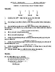 Giáo án Bồi dưỡng học sinh giỏi Lớp 3 - Chủ đề 5: Một số bài toán về phép nhân - Đỗ Thị Thư