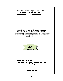 Giáo án Bồi dưỡng học sinh giỏi Tiếng việt Lớp 4,5 - Phần 1: Mục 1,2 - Đàm Ngân