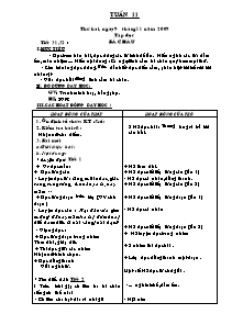 Giáo án Các môn Lớp 3 - Tuần 11 - Năm học 2009-2010