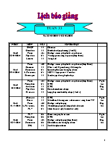 Giáo án Các môn Lớp 4 - Tuần 33 - Năm học 2013-2014