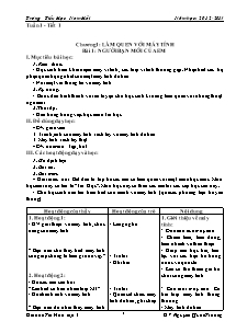 Giáo án Tin học Lớp 3 - Năm học 2012-2013 - Nguyễn Quốc Trường