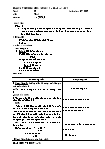 Giáo án Toán Lớp 2 - Tuần 21 - Năm học 2006-2007 - Võ Thị Thang