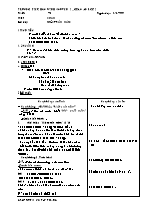 Giáo án Toán Lớp 2 - Tuần 25 - Năm học 2006-2007 - Võ Thị Thang