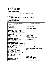 Giáo án Toán thực hành Lớp 4 - Tuần 19