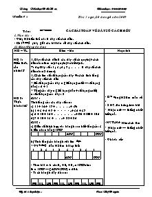 Giáo án Tổng hợp Lớp 4 - Chương trình cả năm - Cao Thị Duyên