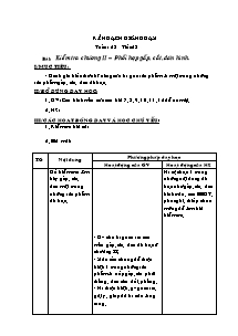 Kế hoạch giảng dạy Thủ công Lớp 2 - Tuần 23: Kiểm tra chương 2. Phối hợp gấp, cắt, dán hình