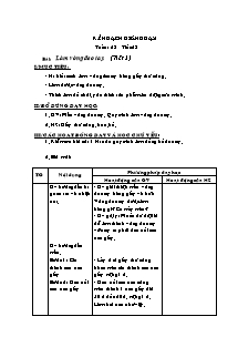 Kế hoạch giảng dạy Thủ công Lớp 2 - Tuần 28: Làm vòng đeo tay (Tiết 1)