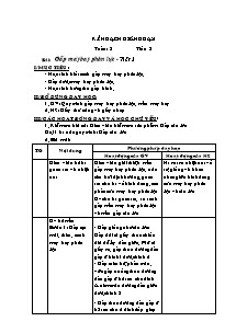 Kế hoạch giảng dạy Thủ công Lớp 2 - Tuần 3: Gấp máy bay phản lực (Tiết 1)